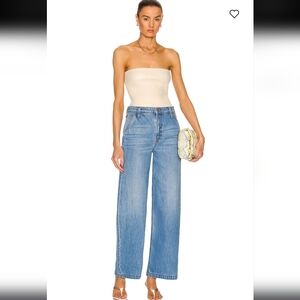 MOTHER SNACKS  Women's Light Blue Wide-Leg Jeans SIZE 23